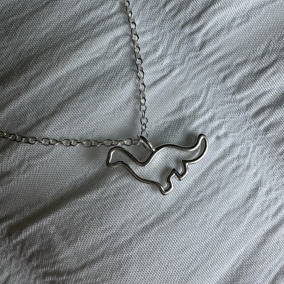 Sterling Silver Dainty Dinosaur Necklace - Picture 13 of 16